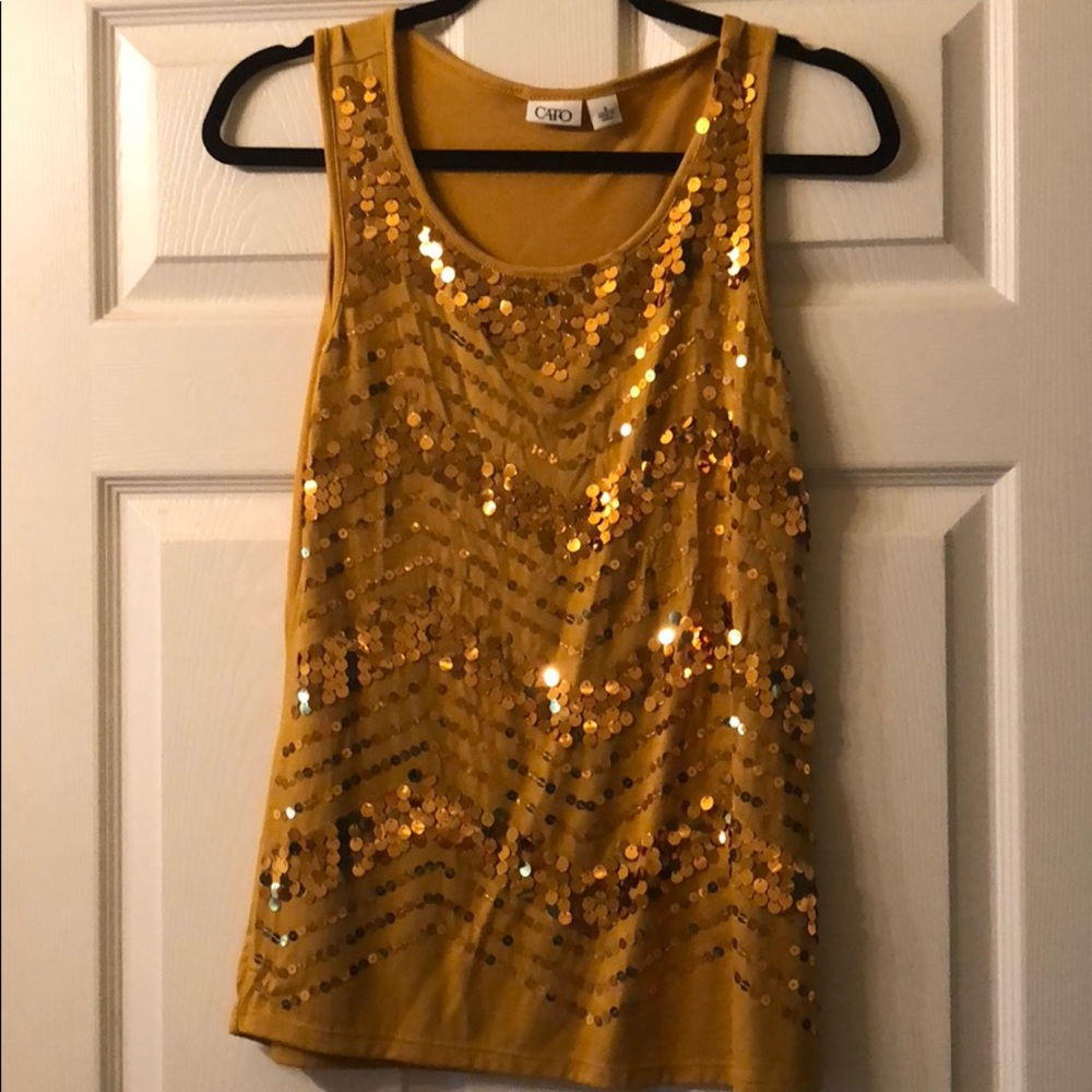 Gold Sequined Tank